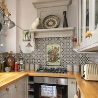 Francuski dekor cvjetni umjetnost retro zidova kokoši kosilica, vintage kuhinja dekor kafe dekor metalni