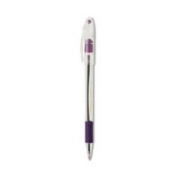 New Pentel R.S.V.P. Hemijska olovka, štap, srednja, ljubičasta mastila, čista ljubičasta bačva, desetak