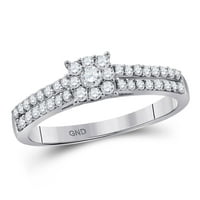 Dijamantna ponuda 14kt bijeli zlatni okrugli dijamantski dijamantni prsten za vjenčanje za venčanje