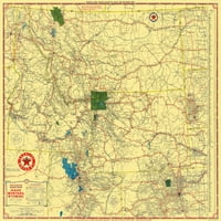 Idaho Montana Wyoming - Rand McNally - 23. 24. - Glossy saten papir