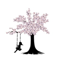 Cvjetanje trešnje za trešnje naljepnica vinila - vinil izrađeni naljepnica za uređenje doma u njezini,