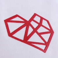 Daxton Tee Geometrijski oblik srca kratki rukavi osnovna klasična majica - hather charcoal, mali