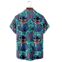 Disney Stitch Havajska košulja, majica za majicu, majica, šav tropska košulja, slatka Stitch ljetna