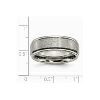 Čvrsta titanijum rubni rub Muški obični klasični vjenčani brušeni mat finish band prsten Udobnost veličine