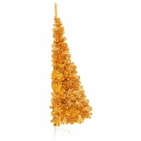 Umjetna polovica božićnog drvca sa postoljem zlata 82,7 PVC