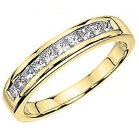 DazzlingRock kolekcija 0. Carat 14k bijeli dijamantni vjenčani prsten za vjenčanje CT, žuto zlato, veličina