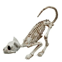 SRETNI DATUS SKELETON CAT Skelet za Halloween Dekoracije, kostur životinjski dvorišni dekor i žetelice