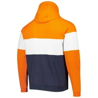 Muška nova era mornarica Denver Broncos Colorblock Trenutni pulover Hoodie