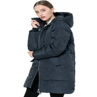 Orolay ženska jakna s dugim kapuljačom dolje na puffer kaput vodootporan zimski kaput