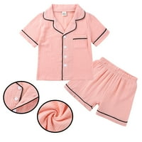 Kiplyki Kids Pijamas setovi dječaka Djevojke za bluze kratkih rukava + hlače odijelo za spavanje