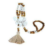Žene Tassel drvene perle ogrlice Privjesak Bohemijski lančani nakit