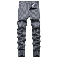 Radne pantalone Aherbiu Plus veličine za muškarce plairane tanko opremljene ravne noge Srednje stručne busine casual pantalone pantalone