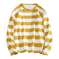 Crewneck Fall dukserirt Spring odjeća za žene prugaste patchwork košulje dugih rukava Trendy Pulover