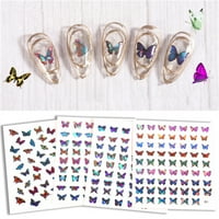 Leptir naljepnice za nokte 3D samoljepljivi naljepnici šareni leptiri proljeće cvijeće dizajni za nokte