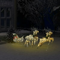 Baytocare osvijetljeni božićni jelen & spavali na otvorenom dvorišni ukras LED svjetla na otvorenom