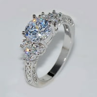TEMACD luksuzno kubični cirkonijski umetnuti za žene Angažovanje vjenčanih zabava prsten nakit poklon
