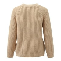 Cuekondy Cardigan džemperi za ženske ležerne vrhove Plus size zimski pad dugih rukava izrez pletene