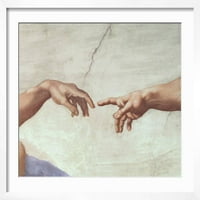 Stvaranje ADAM-a, C detalje, religija uokvirena umjetnost Print Wall umjetnost Michelangelo Buonarroti
