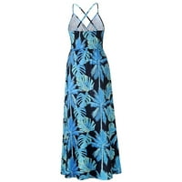 Ljeto plus veličina haljina za žene za žene ispod 10 dolara, ženska boemska fragmentirana cvijeća Ležerne