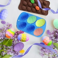 Sdjma Uskrsni silikonski kalup DIY Uskršnje jaje čokoladno kaluper Kalupi za slatke od medenjaka za