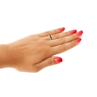 Mauli dragulji za angažman prstenje za žene 0. Carat Black Diamond Five kameni prsten 4-prong 10k bijelo