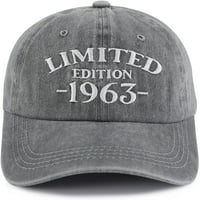 Xacayuerp Limited Edition bejzbol šeširi za muškarce, žene, 60. rođendan ukrasi šešir, podesiv pamučni