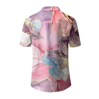 Bazyrey ženski kratki rukav ženska Henley kamuflažna bluza modna modna gumba Up ljetne poslovne majice