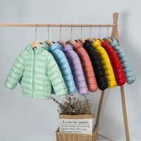 Zimski kaputi za djecu s kapuljačom laganim puffer niz jaknu za dječake za djecu 1- godina, ružičasta