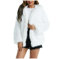 Tking Fashion Womens Cardigan Jesen i zimski puni kapuljač sa kapuljačom Plišani zip kaput jaknu Kardigan