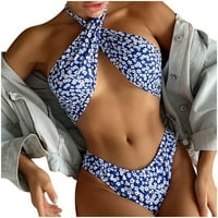 Ženski elegantni bikini set kupaći kostim Dvije punjene kupaće kostime ima grudni košulja bez čelične