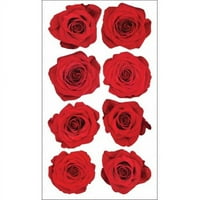 Naljepnice za crvene ruže - uključuje naljepnice