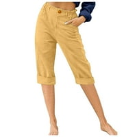 Idoravan hlače za žene Ljesto čišćenja Ženske labave hlače sa širokim nogama visoke struke ravne hlače