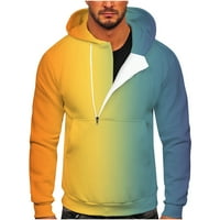 Muškarci polu-zip gradijentna dukserica Ležerne prilike Sportska fitness pulover kaput s kapuljačom