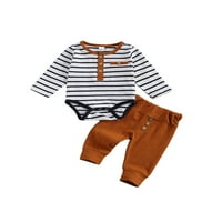 Odjeća za bebe Boy s dugih rukava Stripe Romes Labavi pantalone