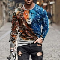 Yanhoo lion košulje muškarci veličine S-XXXXL 3D majica za životinje majice za mušku odjeću