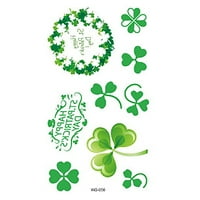 Irski dan Tetovaže zelene naljepnice Svete Patricke naljepnice za ukrašavanje tijela