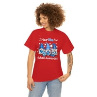 ObiteljskiPop LLC Nosim plavu za košulju za podizanje svijesti o autizmu, košulju za autizam gnome,