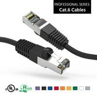 0.5ft mačja zaštićena Ethernet mrežom pokrenuta kabel crna, pakovanje