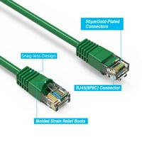 8ft CAT5E UTP Ethernet mreže za podizanje kabela GIGABIT LAN mrežni kabel RJ brzi patch kabel, zelena