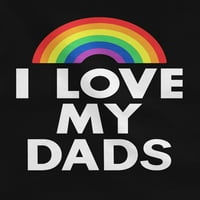 Volite moje tate Outfit Hefant Gay Pride LGBT Očev dan Baby Bodysuit Aqua