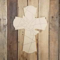 20 mozaički križ sa vitražnim drvenim drvenim oblikom, bojama po retku, izgradnji križ