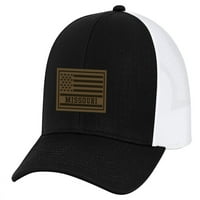 Trenz košulja Flag Fudbal Fudbalska kožna zakrpa Podesivi šešir s močvarama, crna bijela mreža - Missouri