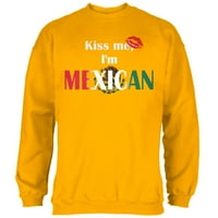Cinco de Mayo poljubi me ja sam meksička muška dukserica zlato x-lg
