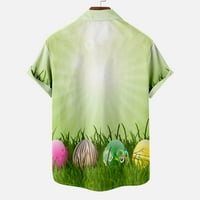 Muška majica Ležerne tipke Smiješno uskršnja jaja Ispisujuće kratke rukavske ljetne majice opuštena