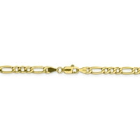 10k žuto zlato Figaro lanac ogrlica - sa zaštitnim kopčom za lobster 16