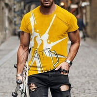 Azrijski muški blusi za čišćenje majica, nova modna muška majica 3D ne pozicioniranje pivo Print kratki rukav okrugli vrat majica casual sportovi Top bluze u prodaji