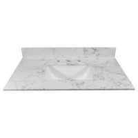 Buyweeek Montary kupaonica Vanity Top Stone Carrara Bijeli novi stil vrhovi sa pravokutnikom prenose