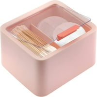 Homequip kupaonica Organizator pamuk Pamuk i q pohranu sa poklopcem - ružičasti qtip dispenzer BO sa