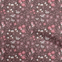 Onuone pamučne kambričke smeđe lišće tkanine i cvjetna tkanina za šivanje tiskane plovne tkanine od