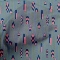 Onuone pamučne kambričke tkanine Stripe i geometrijski oblici Geometrijska ispis tkanina od dvorišta